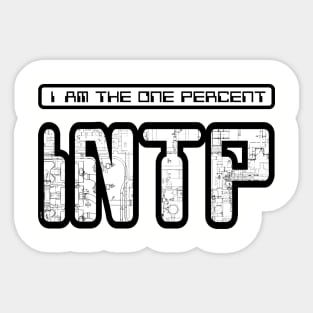 INTP - I Am The One Percent (Blueprint) Sticker